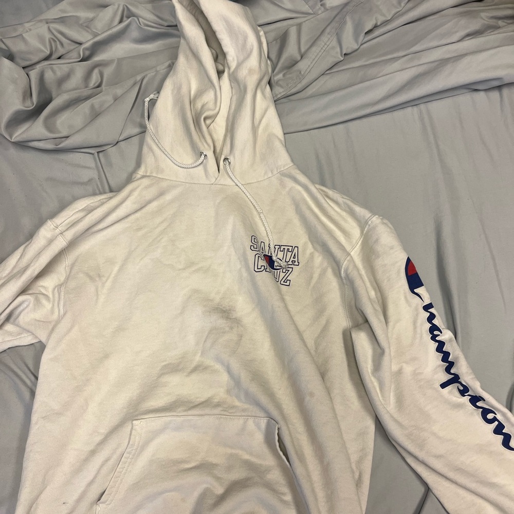 White Champion x Santa Cruz Hoodie